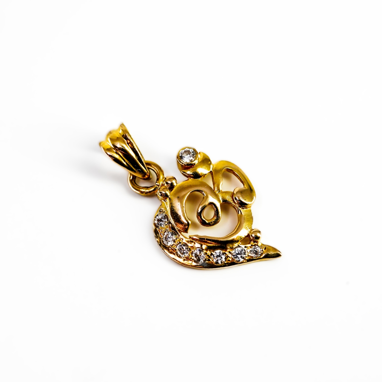 20ct Yellow Gold Om Symbol Pendant #68935 20ct Yellow Gold Om Symbol Pendant #68935 - Image 8