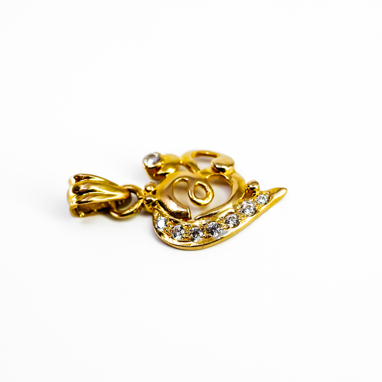20ct Yellow Gold Om Symbol Pendant #68935 20ct Yellow Gold Om Symbol Pendant #68935 - Image 9