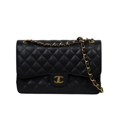 How To Spot A Counterfeit Bag Chanel Classic Double Flap Jumbo Black Caviar Shoulder Bag #69007