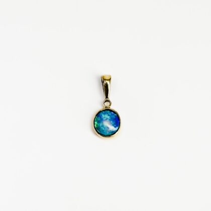 9ct Yellow Gold Boulder Opal Pendant #69162
