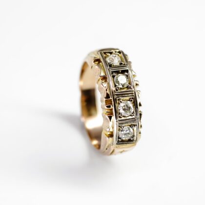 9ct Yellow Gold Diamond Ring #69295