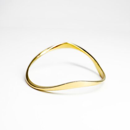 9ct Yellow Gold Solid Wave Bangle 20.3g #69022