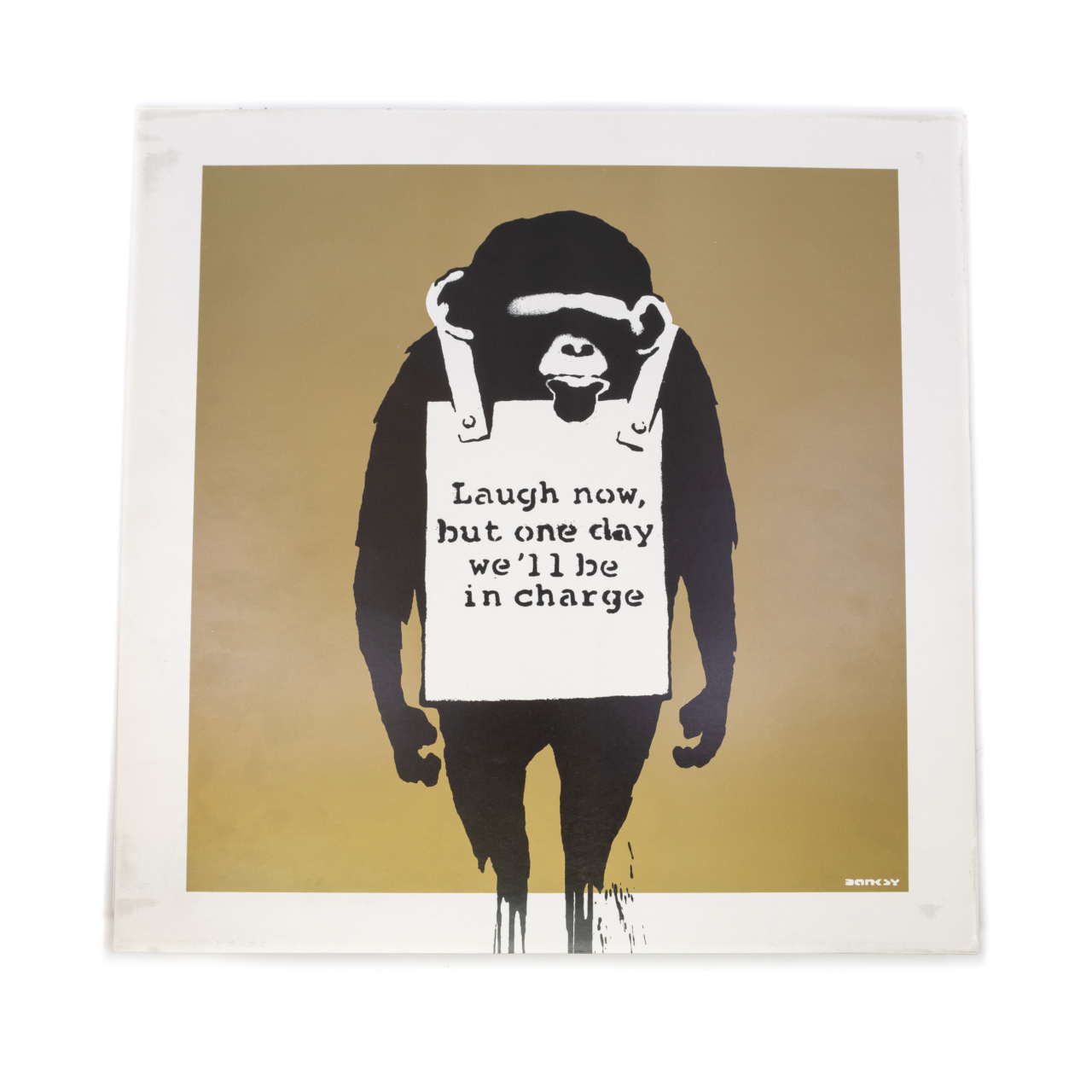 Banksy Laugh Now But One Day We'll Be In Charge Gold Record DJDM