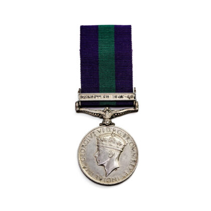 Great Britain General Service Medal Palestine Clasp – Pte J. McKenna A. & S.H. #68180