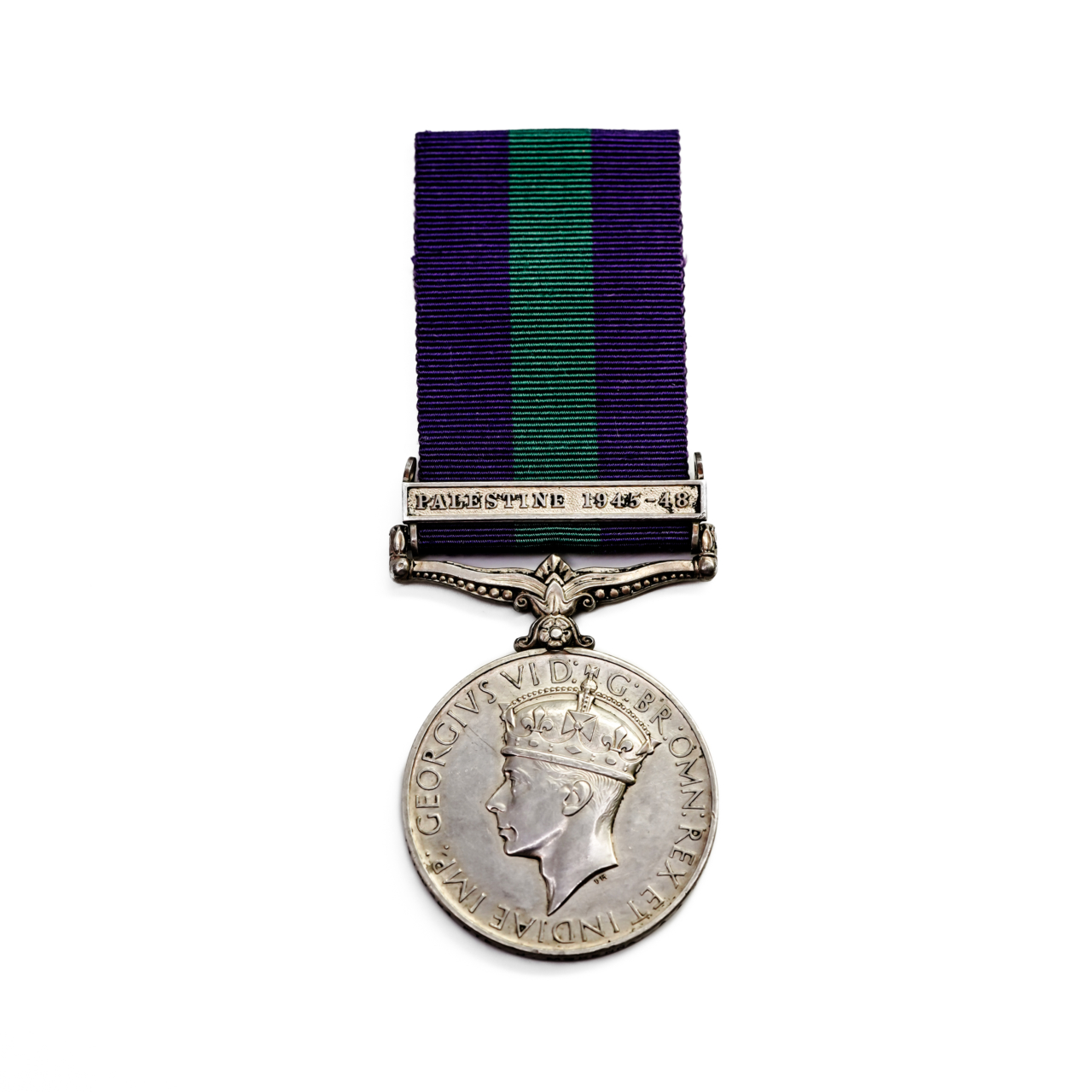 Great Britain General Service Medal Palestine Clasp – Pte J. McKenna A. & S.H. #68180