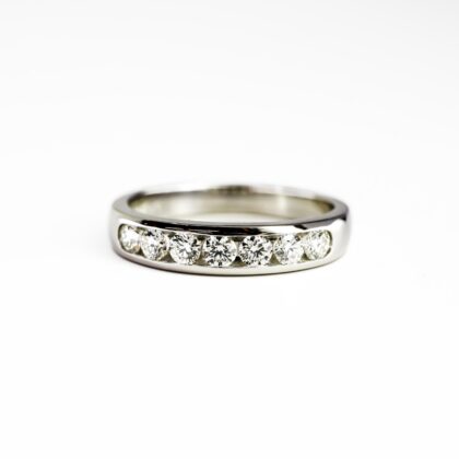 Hearts On Fire 18ct White Gold Diamond Eternity Band Ring 0.56ct Size N #69146