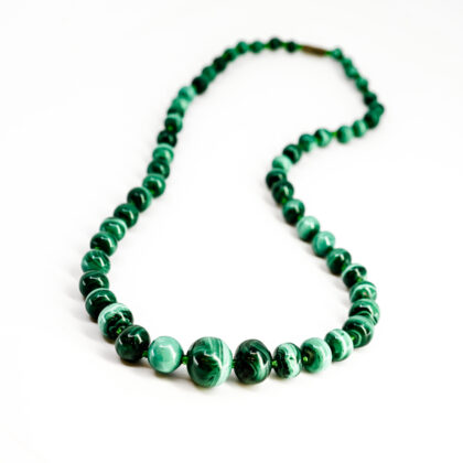 Malachite Graduated Bead Necklace 53cm #69060