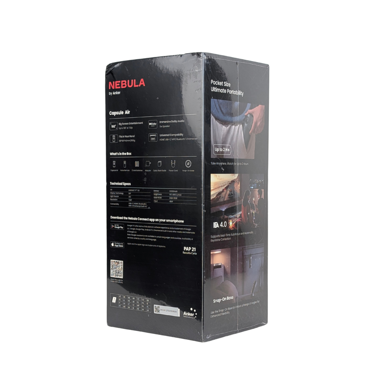 Nebula Capsule Air Pocket Projector – Black (Model D4112C11) #69328 Nebula Capsule Air Pocket Projector – Black (Model D4112C11) #69328 - Image 3