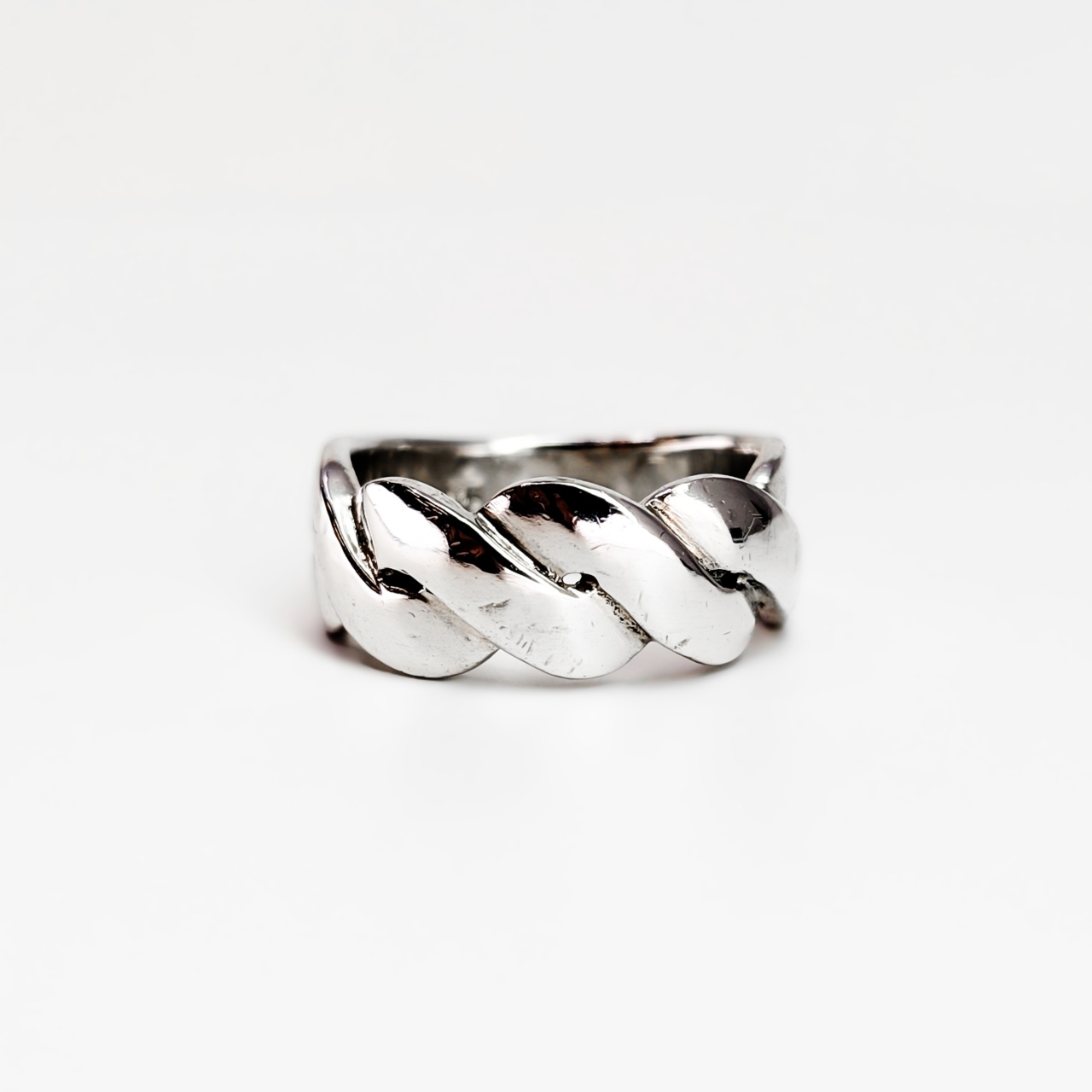 Sterling Silver 925 Braided Band Ring Size L #69333