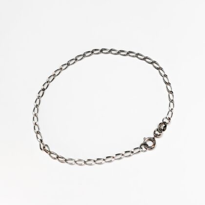 Sterling Silver Curb Link Bracelet 18cm #69207