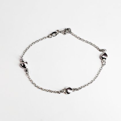 Monty's Sterling Silver Heart Link Bracelet #69334