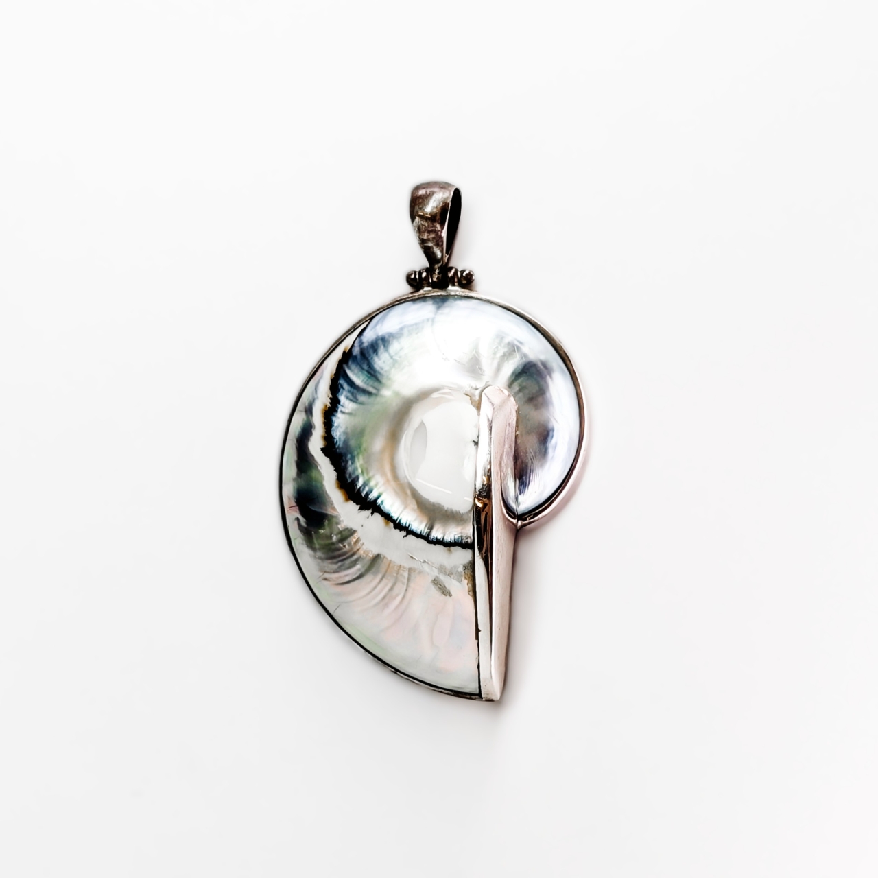 Sterling Silver Nautilus Shell Pendant #69002