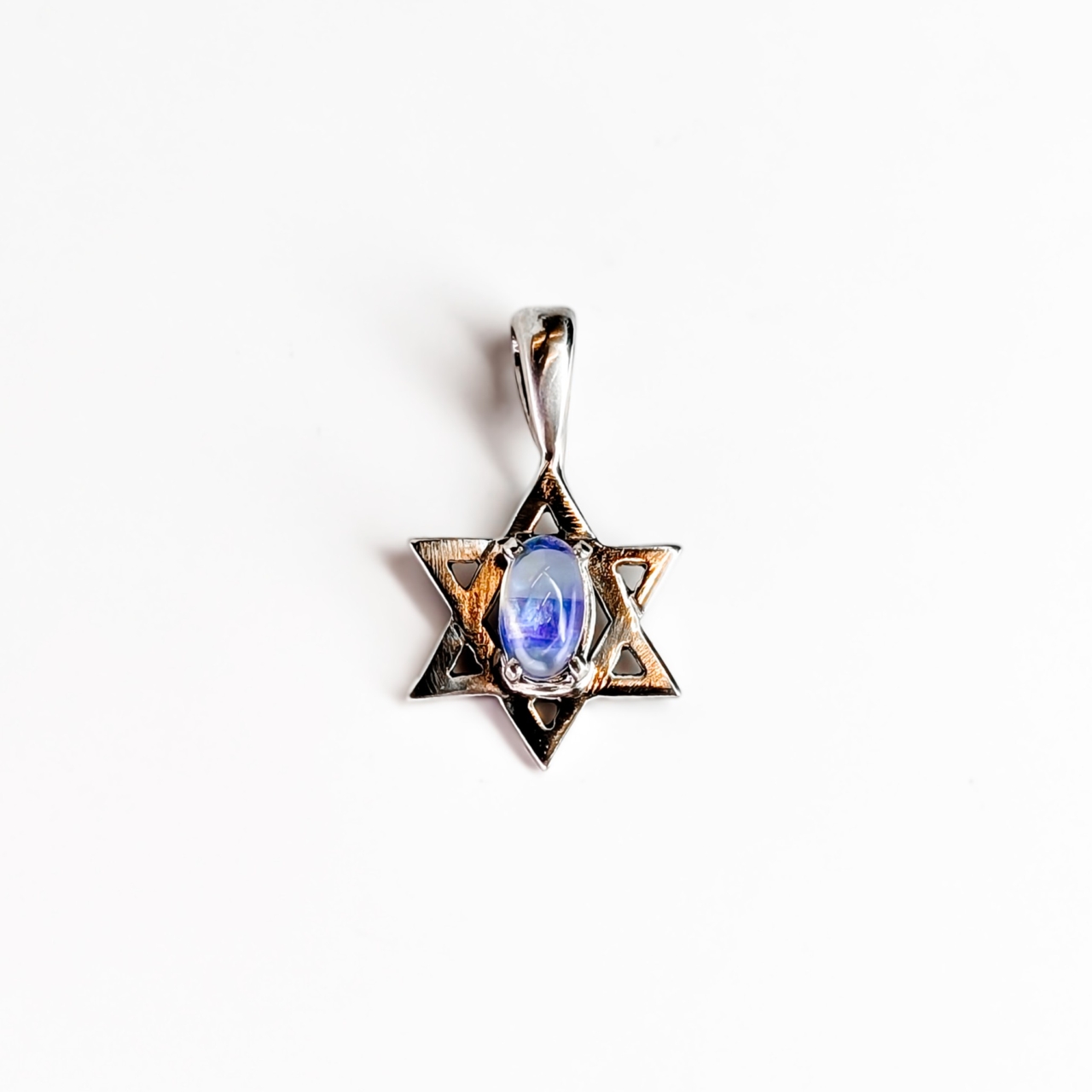 Sterling Silver Star of David Opal Pendant #62678-10