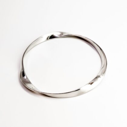 Sterling Silver Wave Twist Bangle #68517