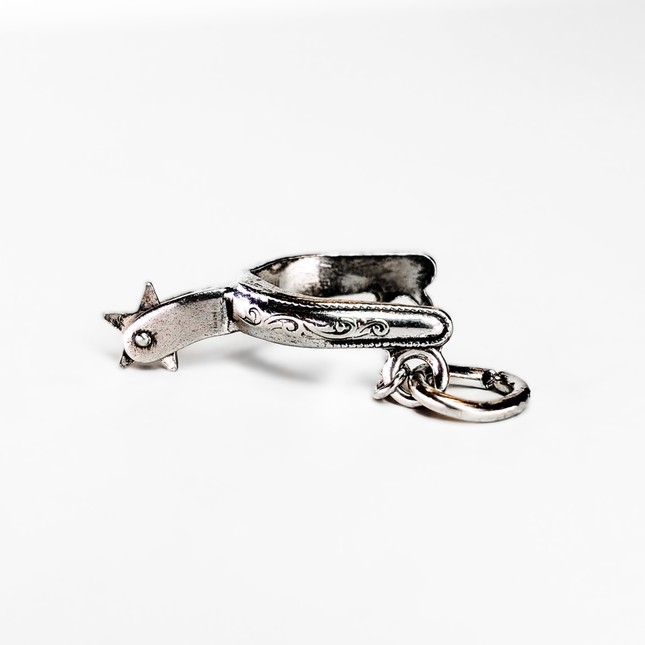 Vintage Silver Horse Spur Travel Charm #68620-11