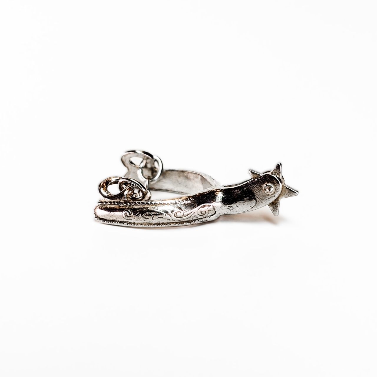 Vintage Silver Horse Spur Travel Charm #68620-12