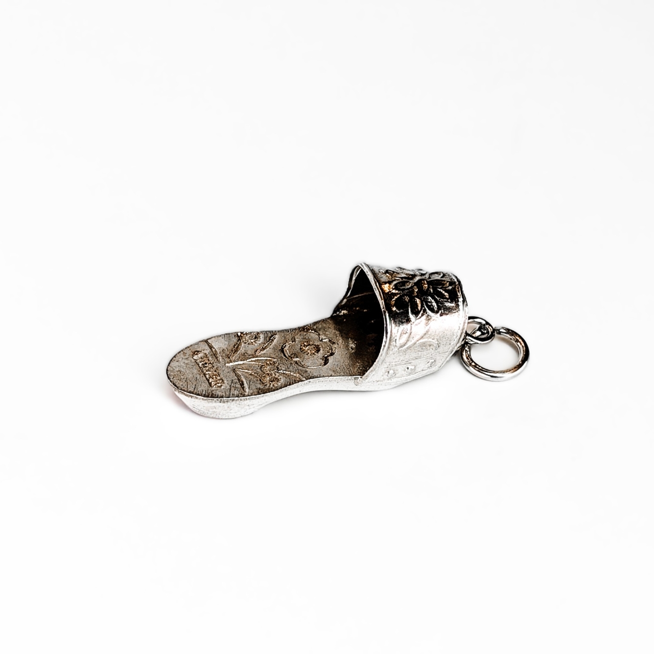 Vintage Silver Slide Shoe Travel Charm #68620-17