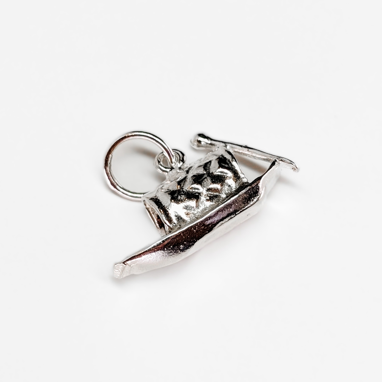 Vintage Sterling Silver River Boat Charm #69220