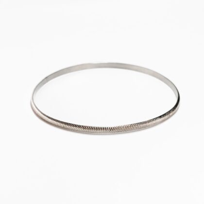 Vintage Sterling Silver Slim Bangle 2.8mm #69215