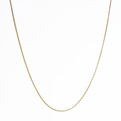 14ct Yellow Gold Fine Cable Link Chain Necklace 40cm #69389