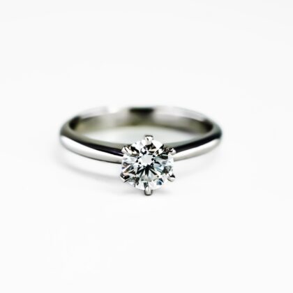 18CT White Gold 0.50ct D/VS2 Diamond Solitaire Ring Size H Valued $6150 #68739