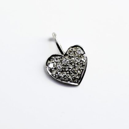 18ct White Gold Diamnd Heart Pendant #69401