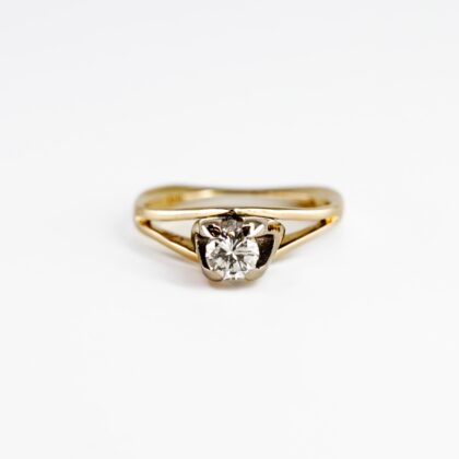 18ct Yellow Gold 0.35ct Diamond Ring #4530