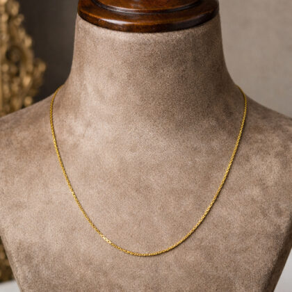 18ct Yellow Gold Cable Link Chain Necklace 41cm #67971