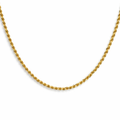 Monty's 18ct Yellow Gold Rope Chain Necklace 55cm #69392