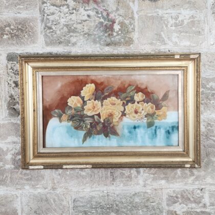 Monty's W Robinson Signed Painting 17.4.03 Acrylic On Paper And On Glass 590 x 320mm #69729