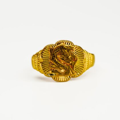 Monty's 24ct Yellow Gold Dragon Ring Size N #67908