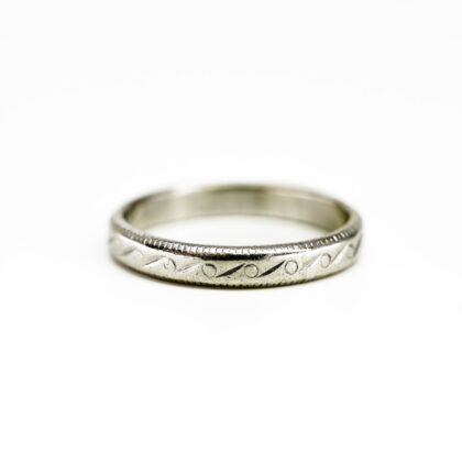 66% Platinum 2.9mm Ring Band Size H #68690