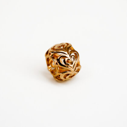Monty's 9ct Rose Gold Filigree Bead Charm #69425