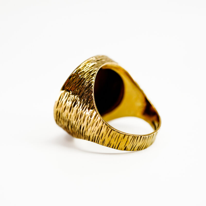 9ct Yellow Gold 22ct 1909 Full Sovereign Coin Ring Size S #69537 ...