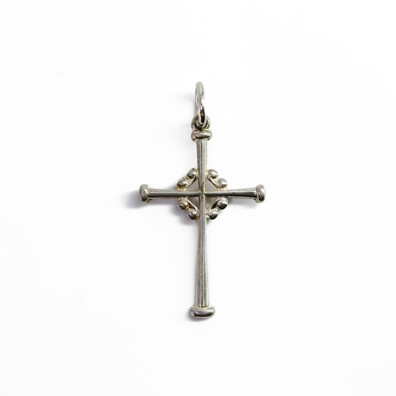 Vintage Sterling Silver Cross Pendant 26.5mm #69457