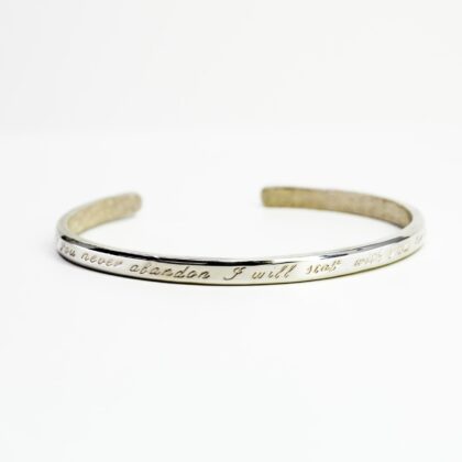 Fine Silver Engraved Cuff Bangle | 999 Hallmarked | 22.9g #60822