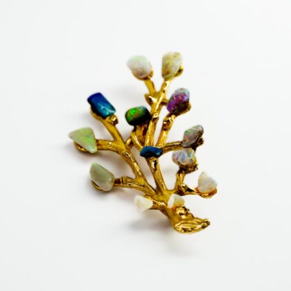 Monty's Gold Plated Opal Branch Brooch 56.5mm #69411