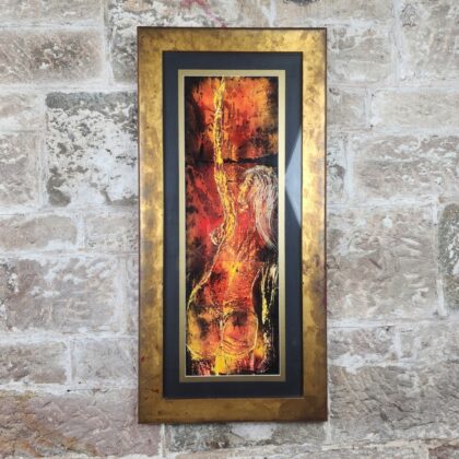 Jared Lyell JZART Spray Paint On Paper “Hell” 7/5/05 Framed Under Glass 230 x 730mm #53654