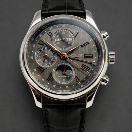 Monty's Longines Master Collection Chronograph Moonphase L2.773.4.61.2 Watch #69475