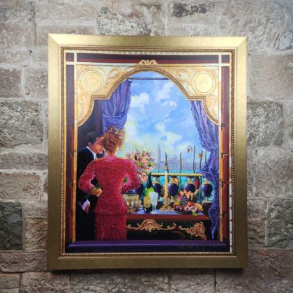 Otto Aguiar “The Kiss” Unique Multimedia Hand Embellished Giclée Painting 1010 x 1210mm #69565