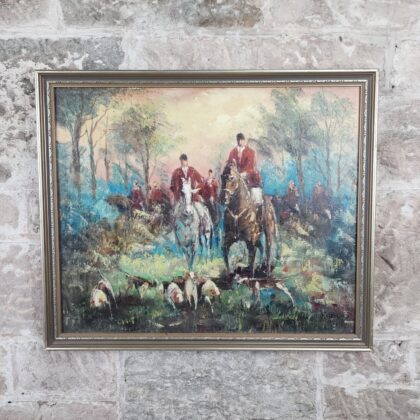 Monty's Rabous Oil On Board Hunting Scene Painting 600 x 490mm 0772 #69745