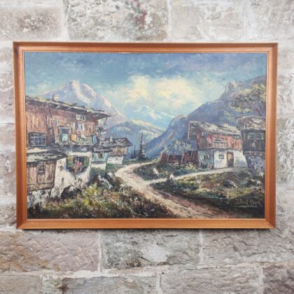 Monty's Signed Bjell Oil On Board Landscape Painting 950 x 660mm #69738