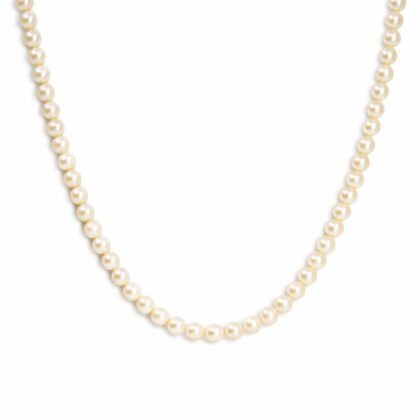 Silver Cultured Pearl Necklace 48cm 6.5mm Pearls #69382