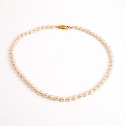 Silver Gilt Freshwater Pearl Necklace 40cm #69384