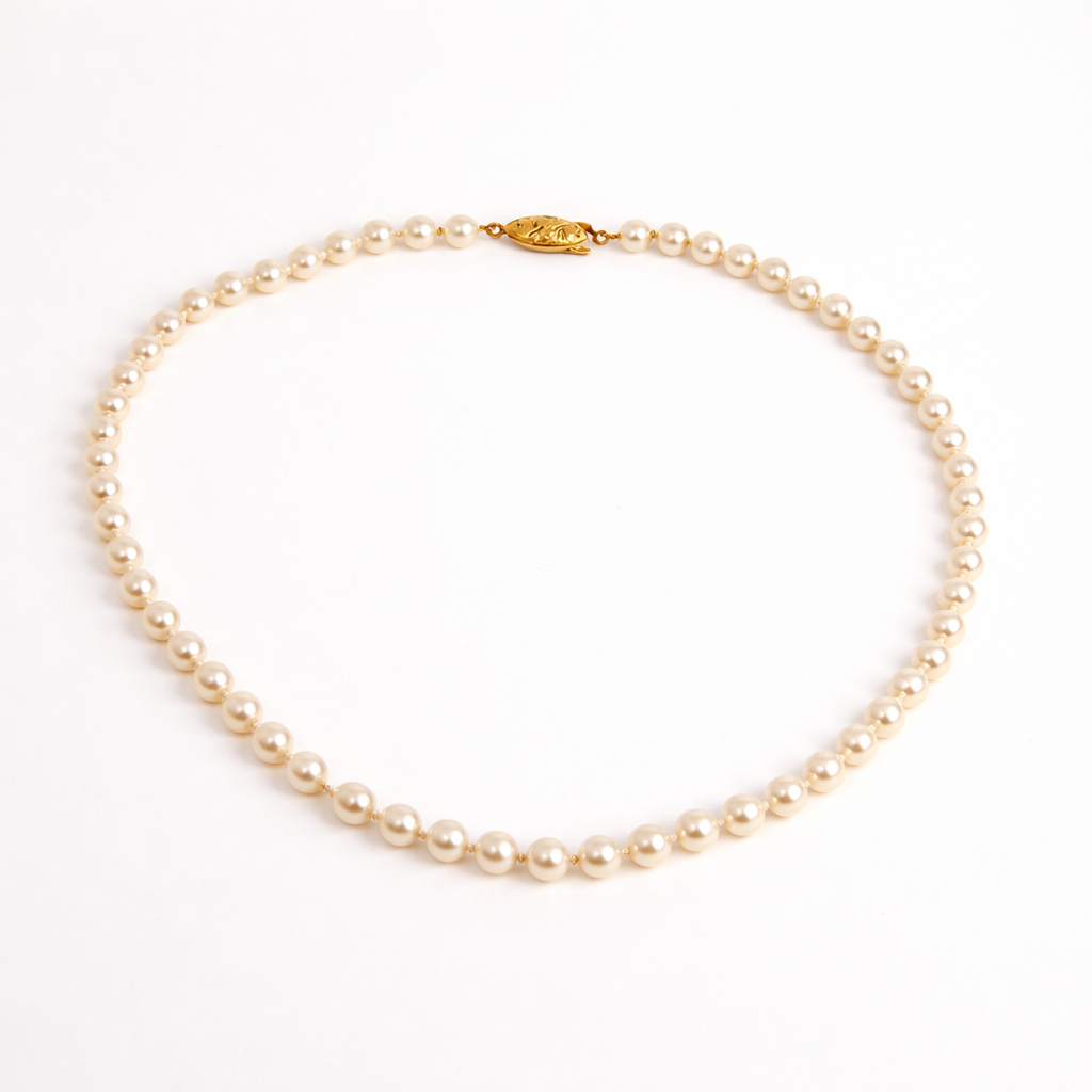 Silver Gilt Freshwater Pearl Necklace 40cm #69384