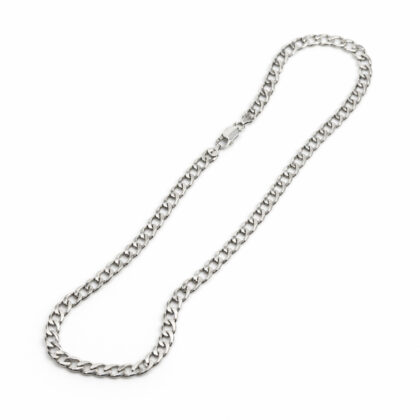 Monty's Sterling Silver 6.7mm Curb Link Chain Necklace 55cm #69313
