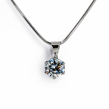 Monty's Sterling Silver 925 Cubic Zirconia Necklace 45cm #69521