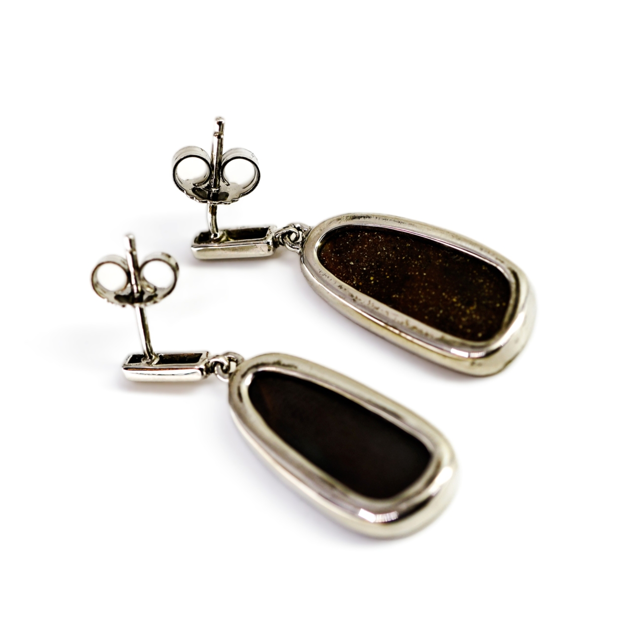 Sterling Silver Boulder Opal Drop Earrings #69528 Sterling Silver Boulder Opal Drop Earrings #69528 - Image 5