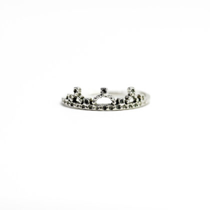 Sterling Silver Crown Ring Size L #62082