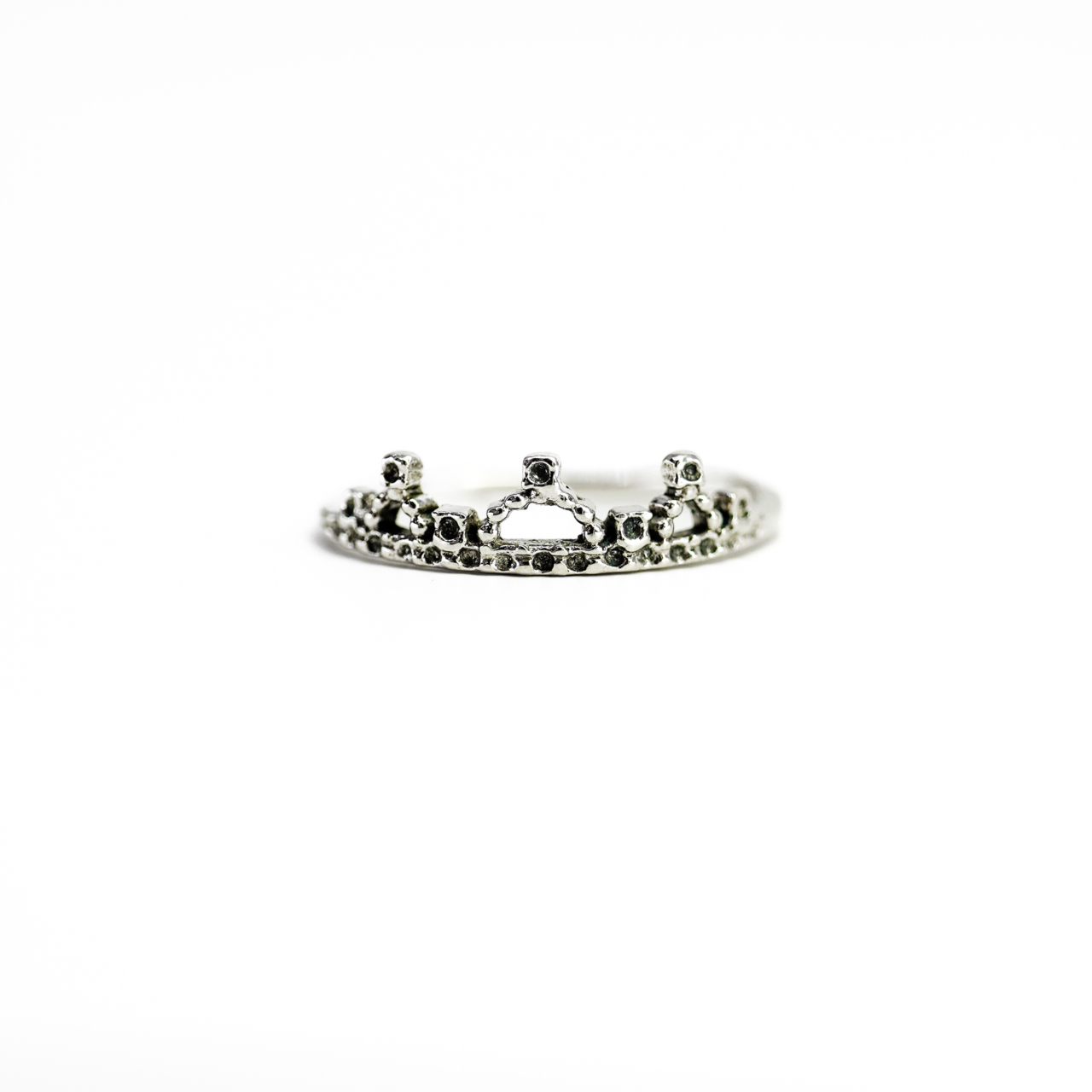 Sterling Silver Crown Ring Size L #62082